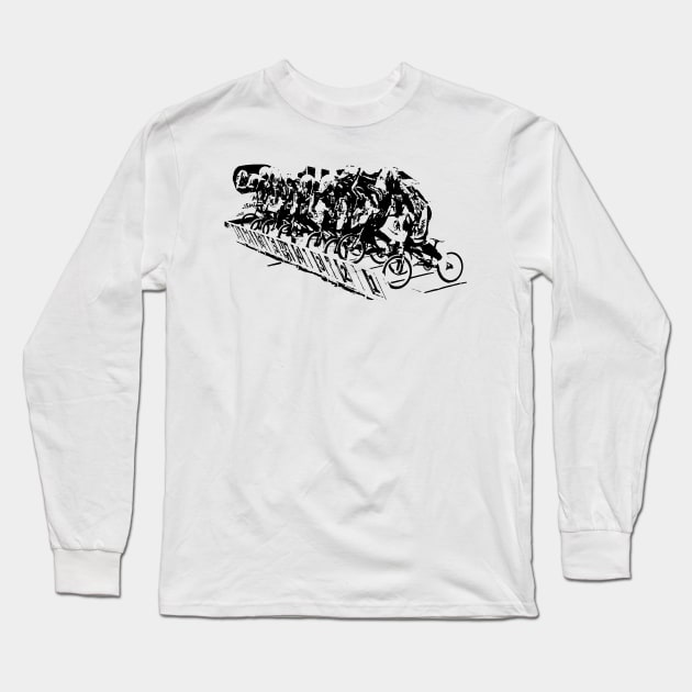 bmx Long Sleeve T-Shirt by rickylabellevie